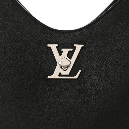 Louis Vuitton Calfskin Lockme Hobo Black 7 of 14