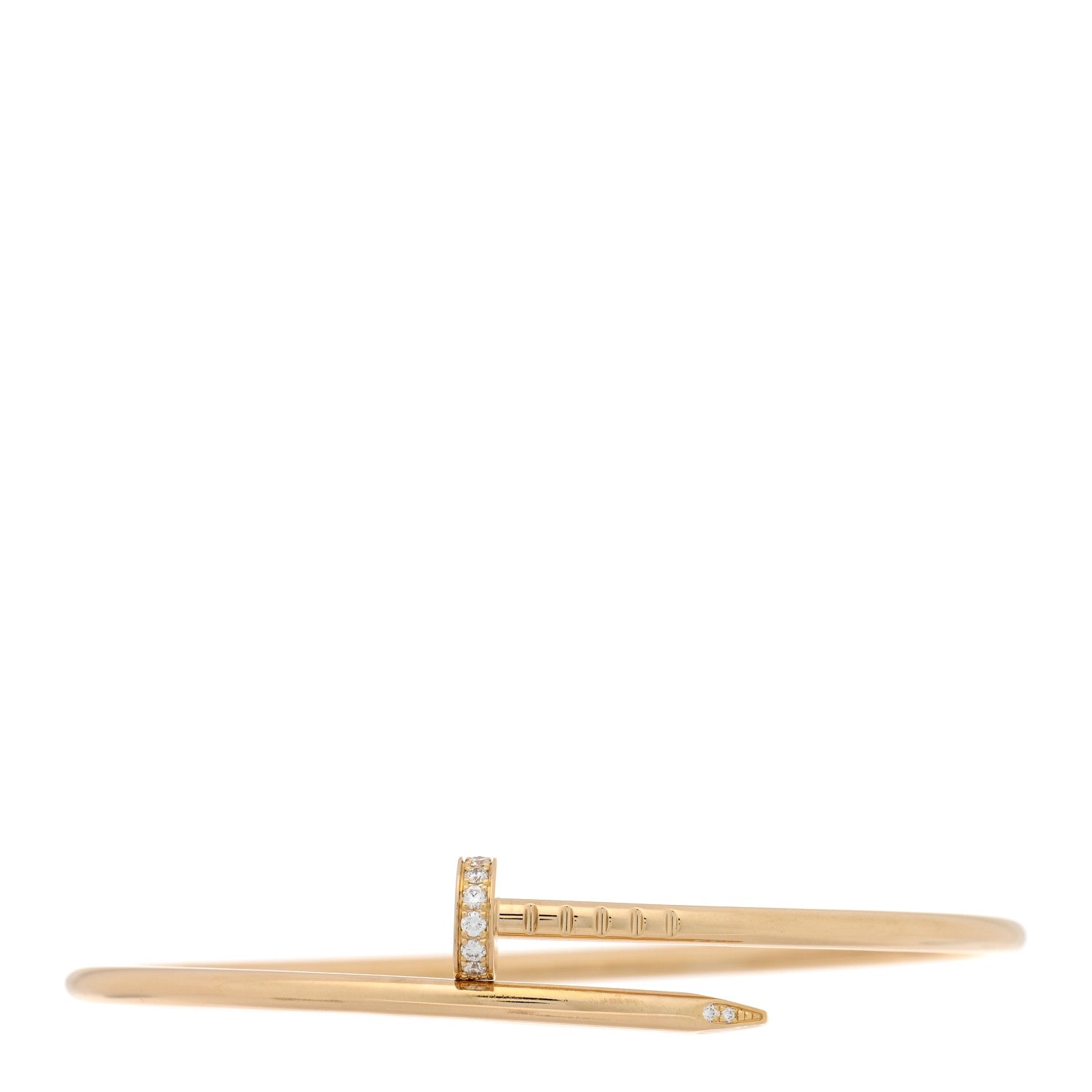 Cartier 18K Yellow Gold Diamond Small Juste Un Clou Bracelet 16 1 of 4