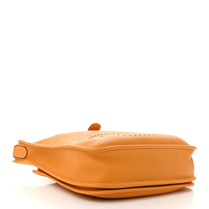 Hermes Taurillon Clemence Amazone Evelyne III PM Moutarde Taupe 4 of 12