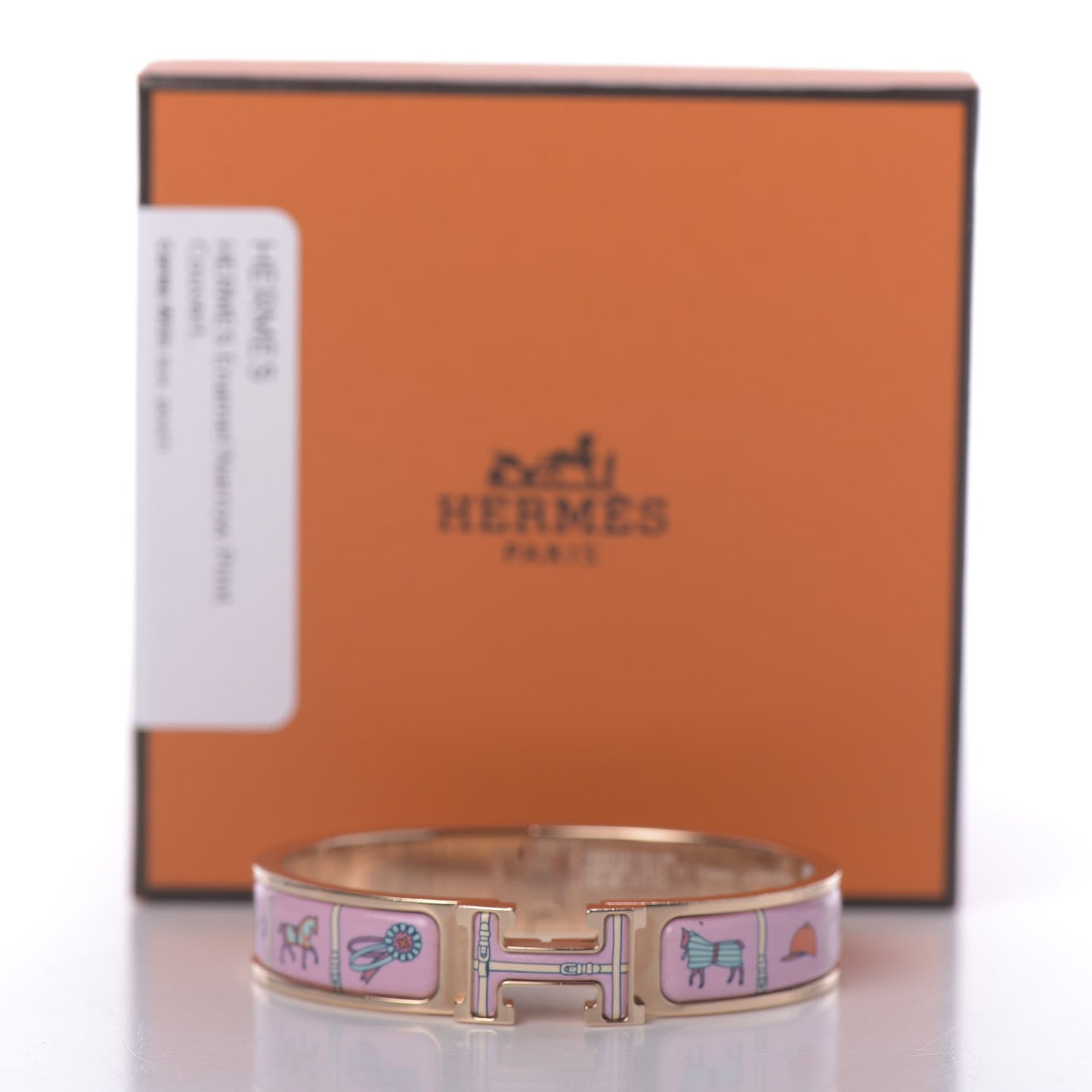 Enamel Printed Narrow Couvertures et Tenues de Jour Clic Clac H Bracelet PM Color Patch