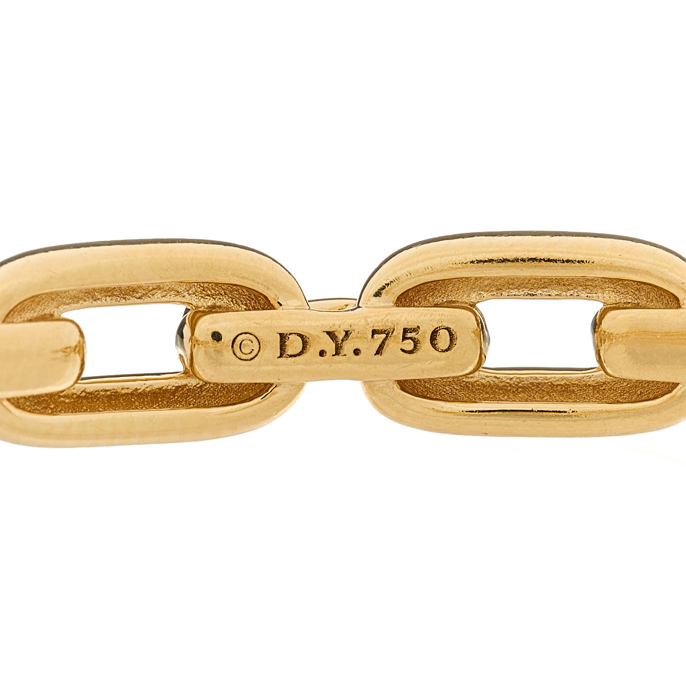 18K Yellow Gold Diamond 7mm Stax Chain Link Bracelet