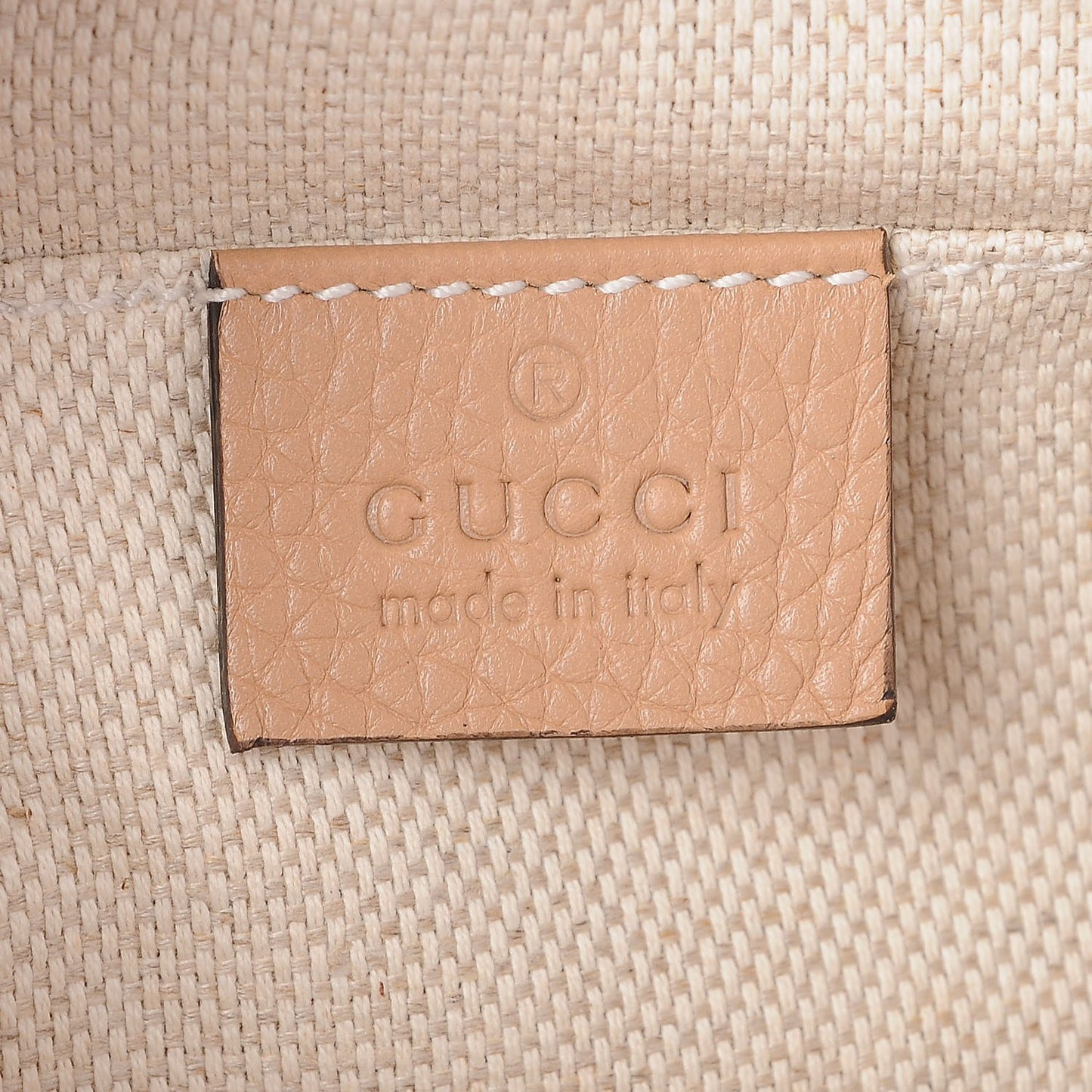 Pebbled Calfskin Small Soho Disco Bag Rose Beige