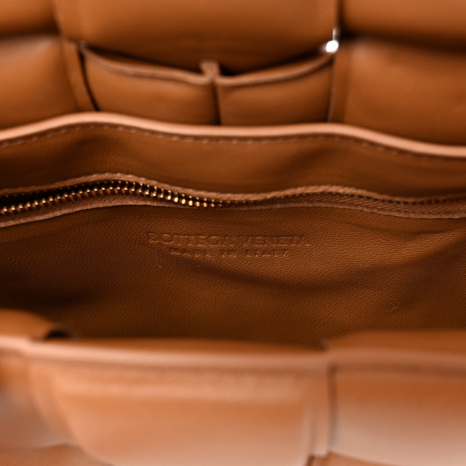 Bottega Veneta Nappa Maxi Intreccio Padded Cassette Crossbody Bag Caramel 6 of 9