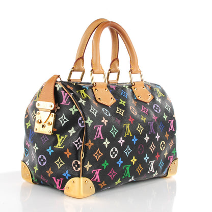 Louis Vuitton Monogram Multicolor Speedy 30 Black 3 of 7