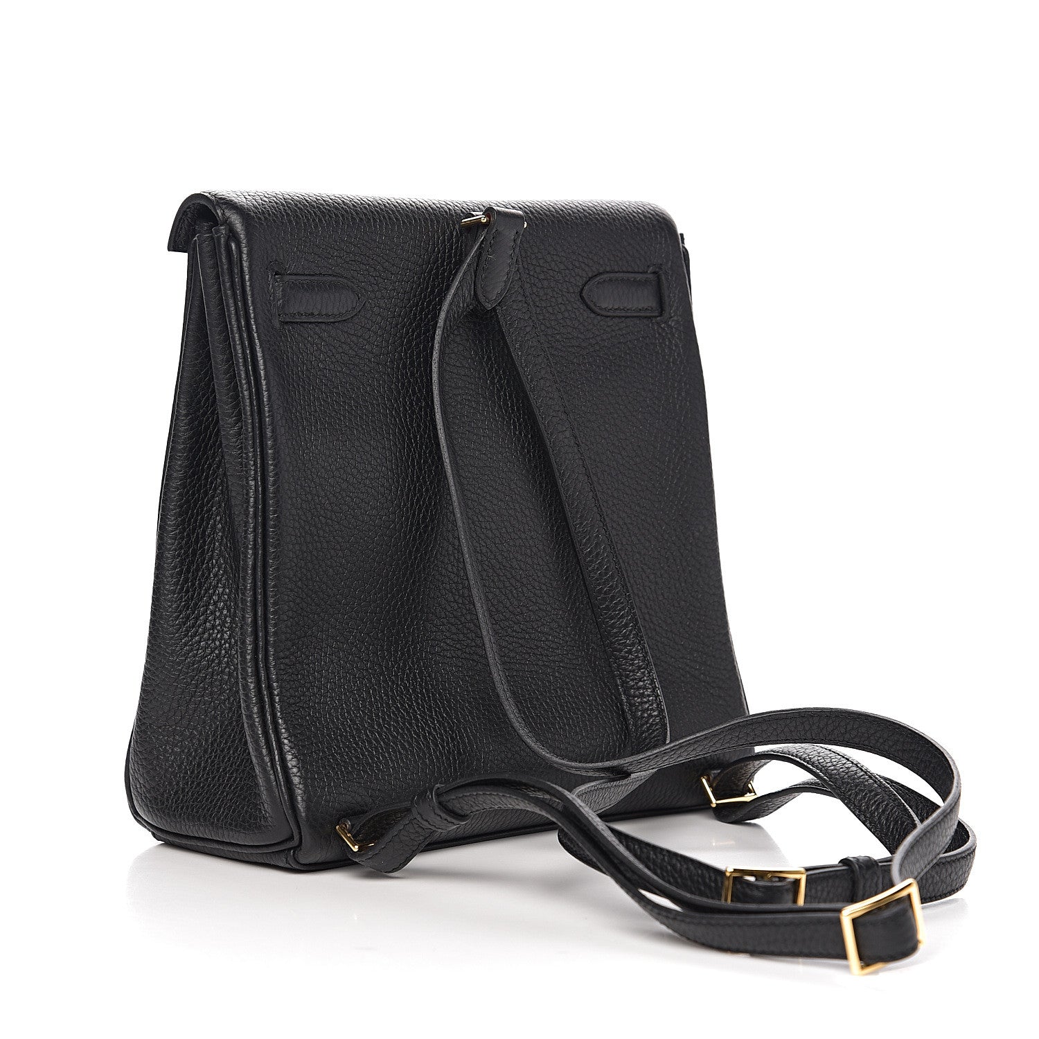 Hermes Taurillon Clemence Kelly Ado Backpack Black 2 of 9
