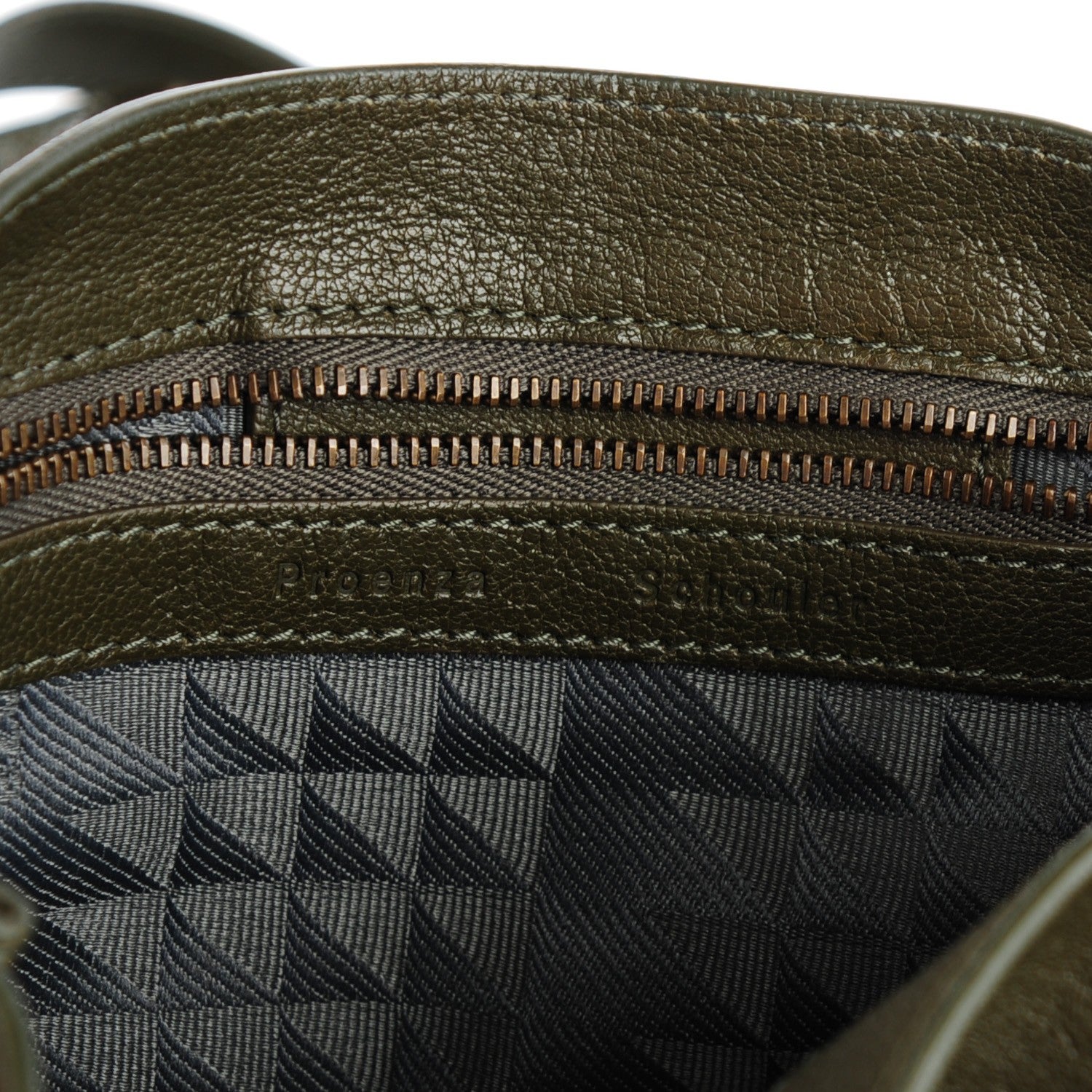 Proenza Schouler Lambskin PS1 Pouch Military Green 6 of 8