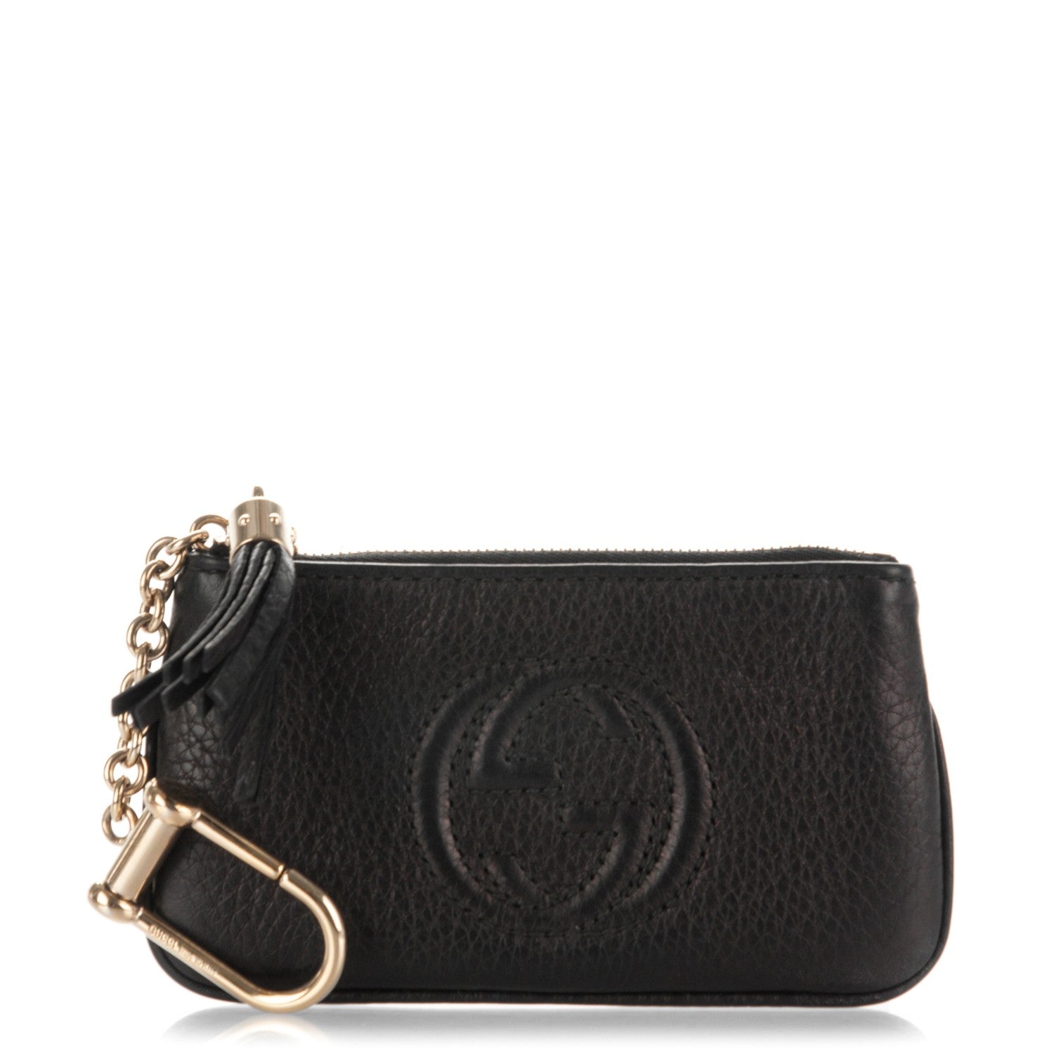 Gucci Pebbled Calfskin Soho Key Case Black 1 of 7