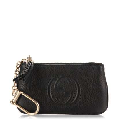 Gucci Pebbled Calfskin Soho Key Case Black 1 of 7