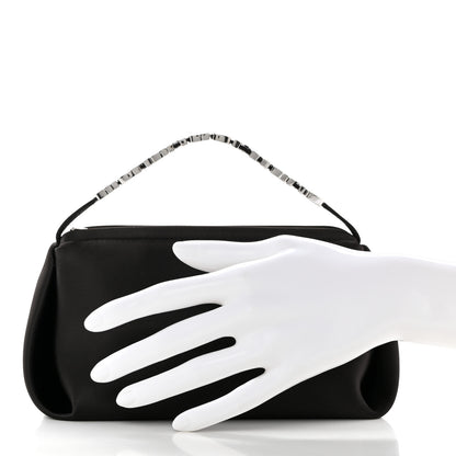 Alexander Wang Satin Crystal Logo Micro Marquess Bag Black 2 of 8