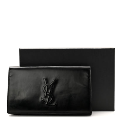 Saint Laurent Patent Calfskin Monogram Large Belle De Jour Clutch Black 7 of 7