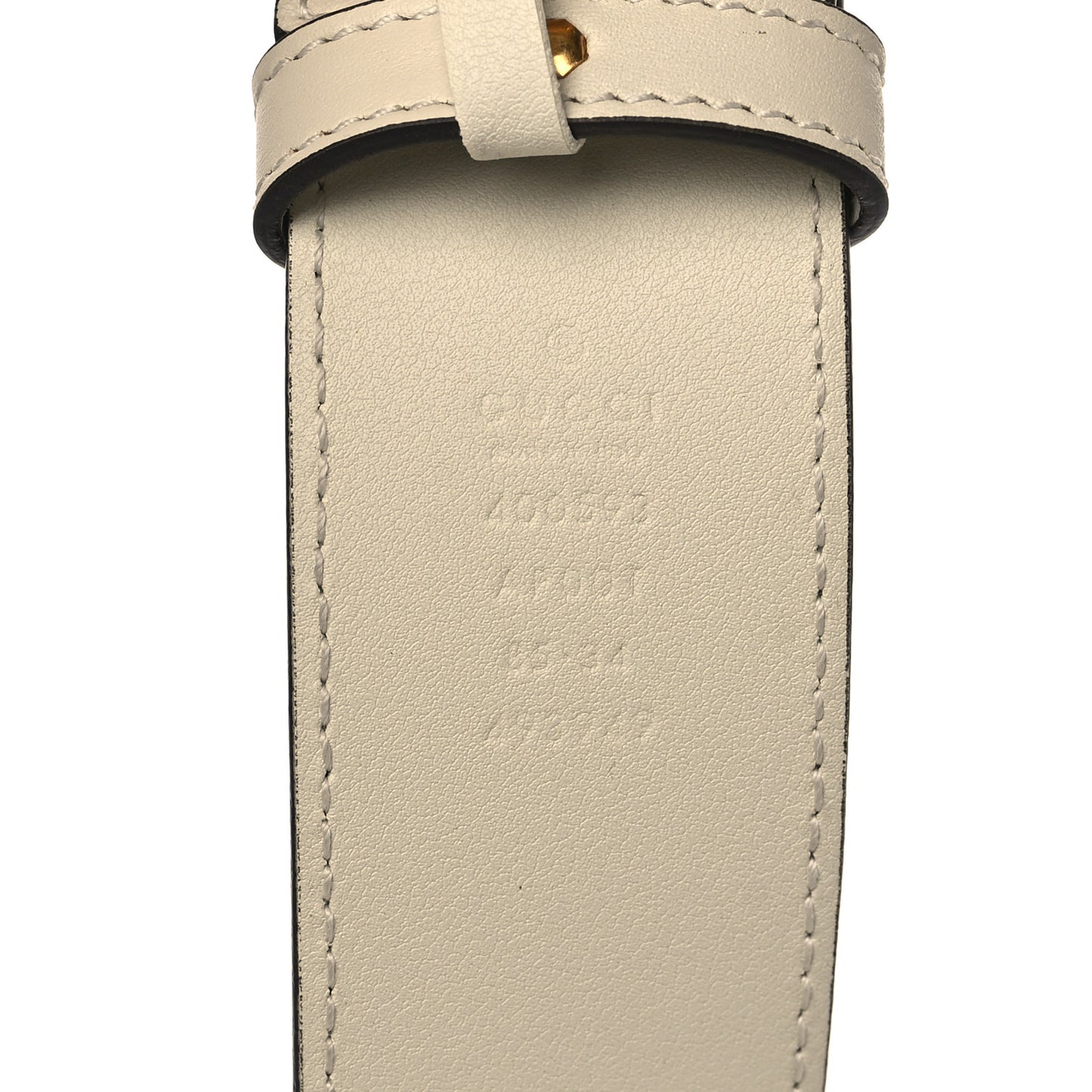 Calfskin Double G 40mm Belt 85 34 Mystic White