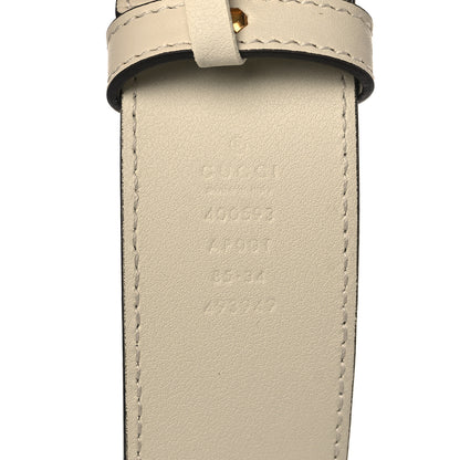 Gucci Calfskin Double G 40mm Belt 85 34 Mystic White 3 of 5