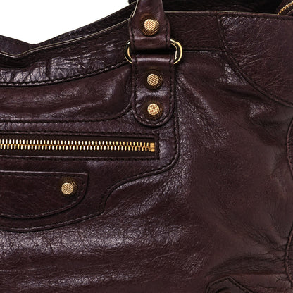 Balenciaga Agneau Giant 12 Gold Hardware City Cigare Fonce 8 of 17