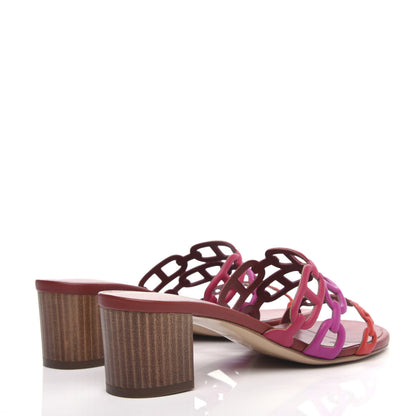Hermes Nappa Tandem Sandals 36 Rouge Azalee 4 of 11
