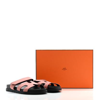 Hermes Satin Crepe Chypre Sandals 36 Bois De Rose 11 of 11