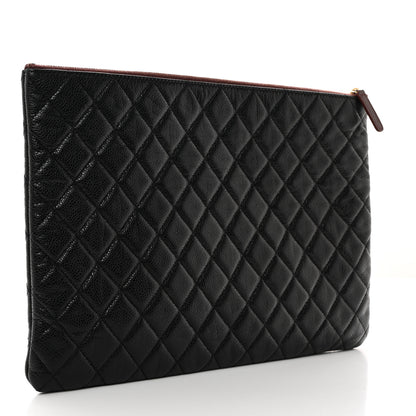 Chanel Caviar Quilted Large Cosmetic Case Black 3 of 7