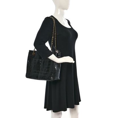 Chanel Alligator Tote Black 2 of 12
