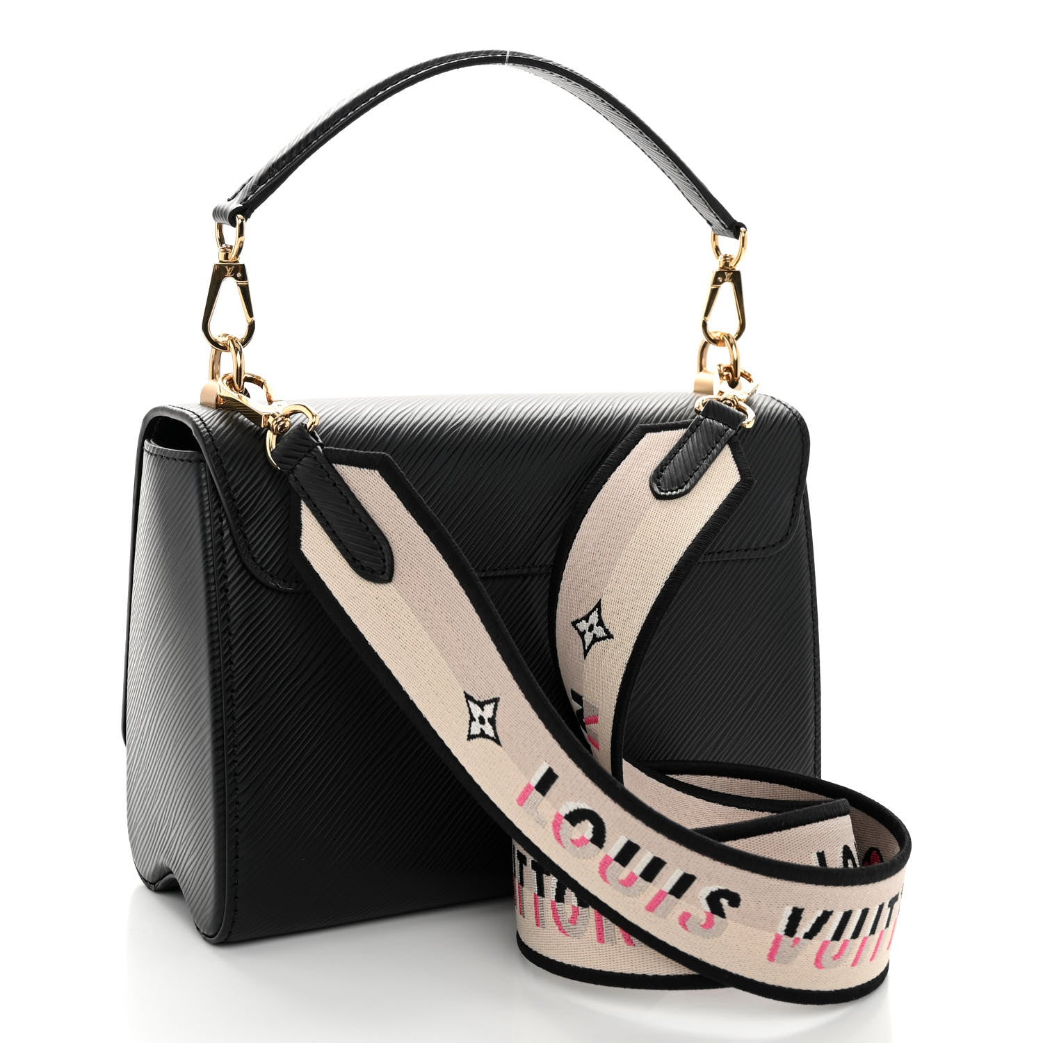 Louis Vuitton Epi Twist Top Handle Shoulder Bag MM Black 4 of 10