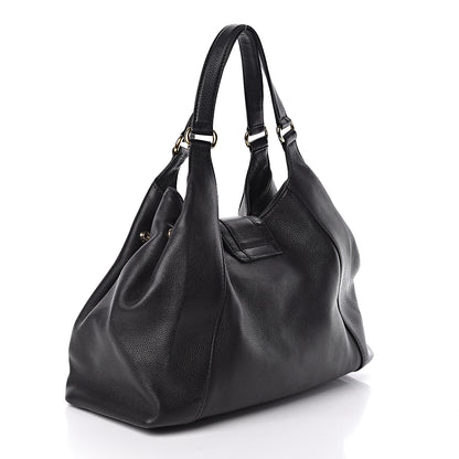 Gucci Pebbled Calfskin Medium Greenwich Shoulder Bag Black 3 of 10