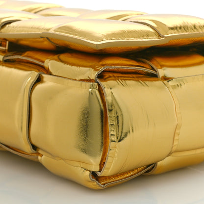 Bottega Veneta Mirror Lambskin Maxi Intreccio Padded Cassette Crossbody Bag Gold 8 of 8