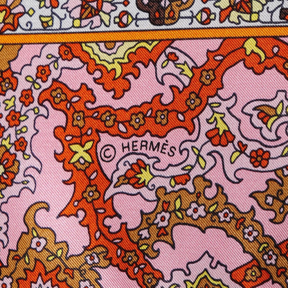 Hermes Twill Tapis Persans Scarf 140 Rose Soleil Beige 4 of 8