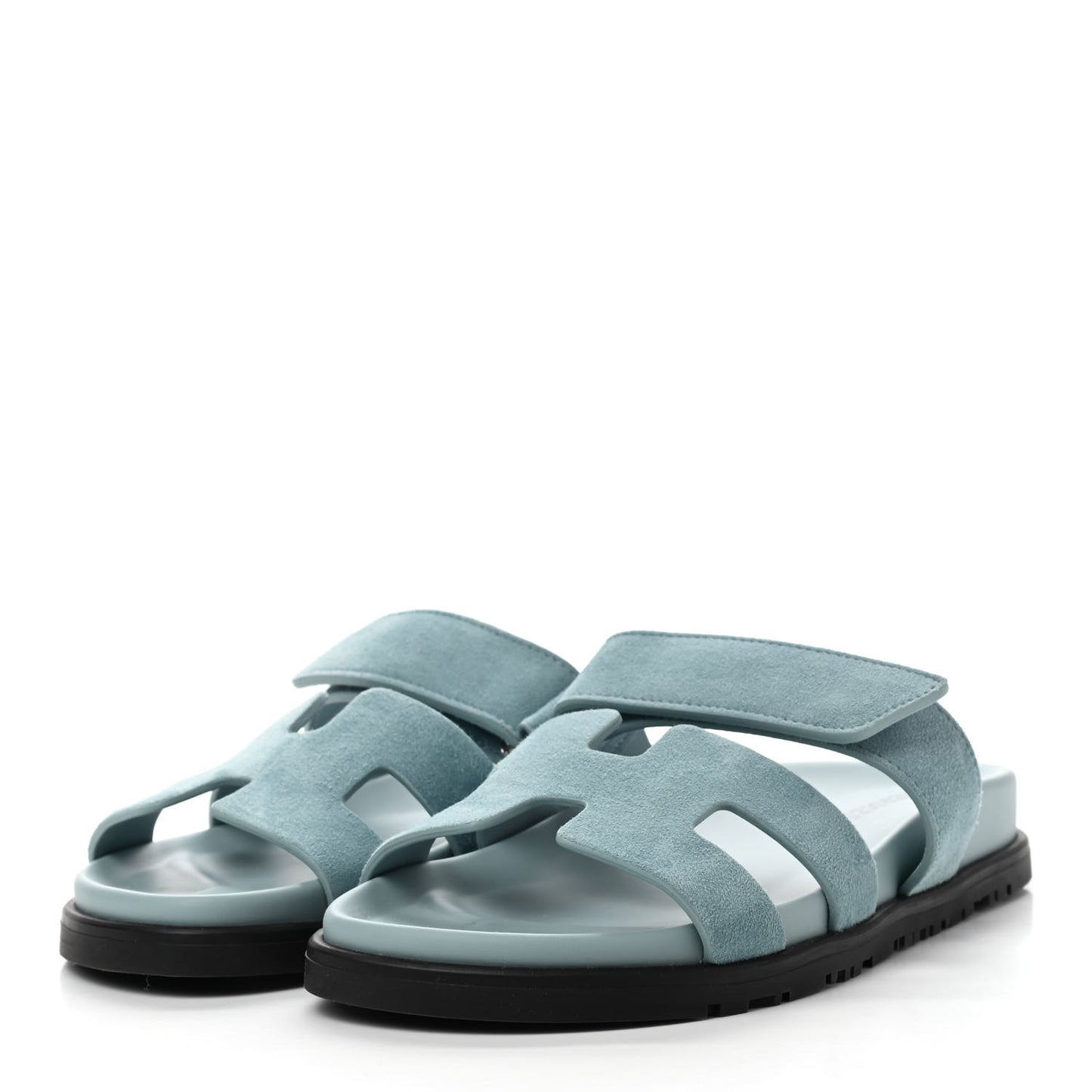 Suede Goatskin Womens Chypre Sandals 36 Vert d'Eau