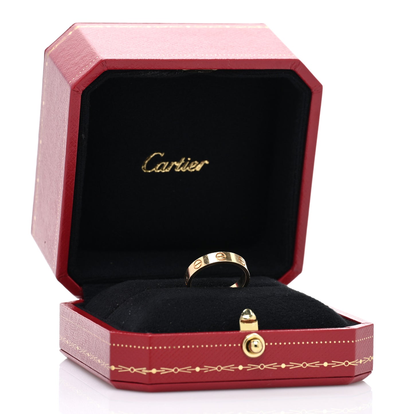 18K Yellow Gold 3.5mm LOVE Wedding Band Ring 49 5