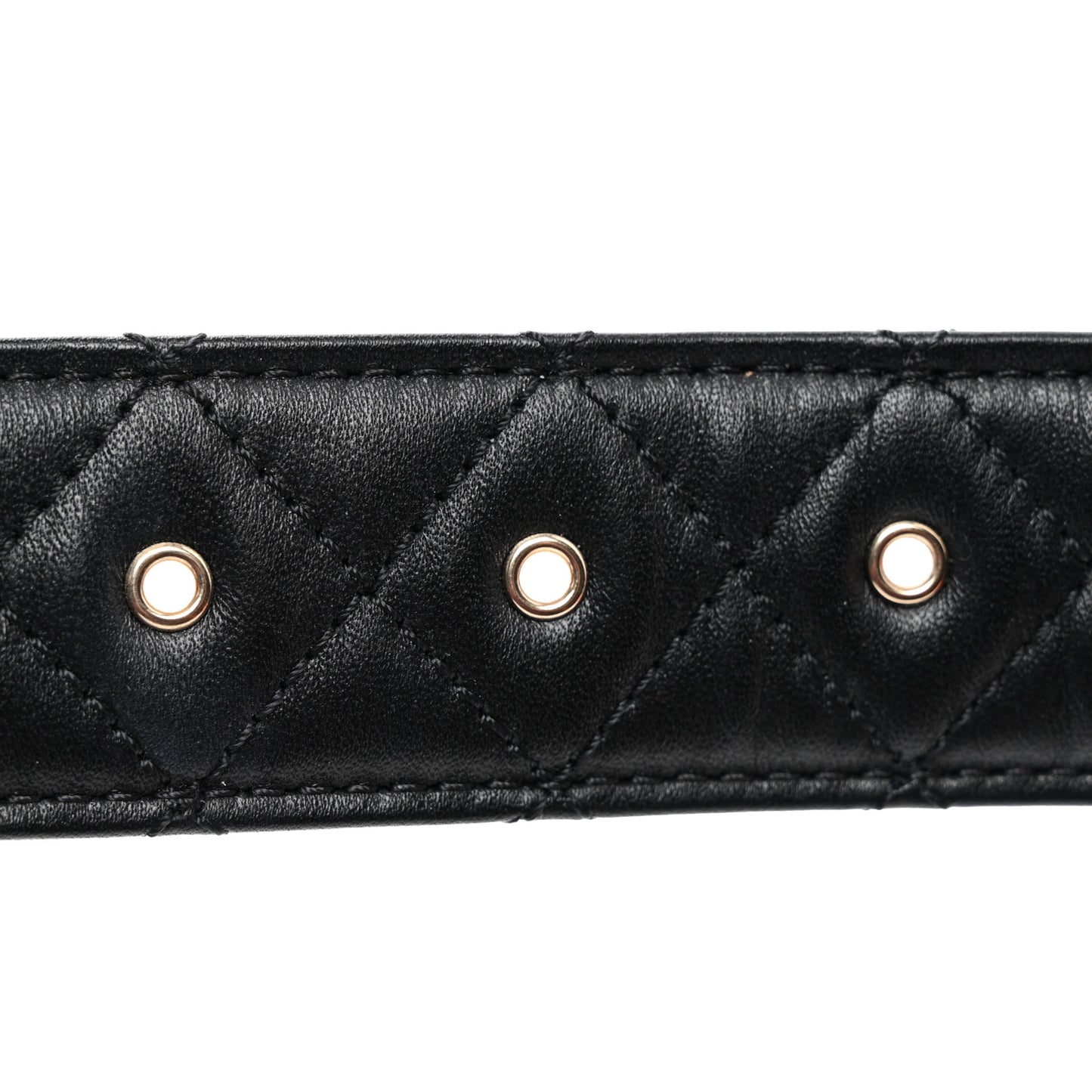 Calfskin Quilted CC Chain Belt 85 34 Black