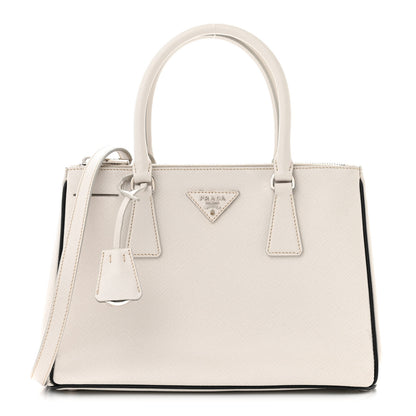 Prada Saffiano Lux Small Galleria Double Zip Tote White 1 of 12