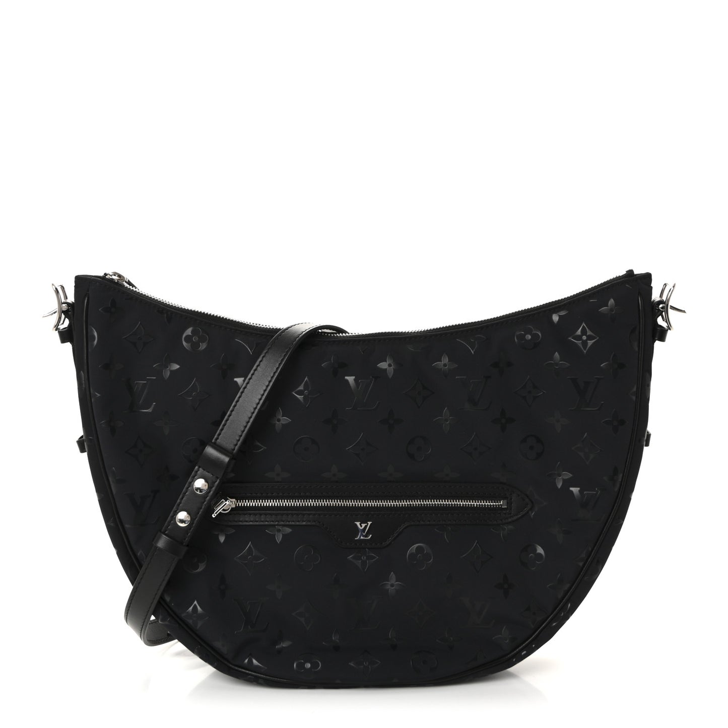 Nylon Monogram Loop Pocket Hobo Polar Night