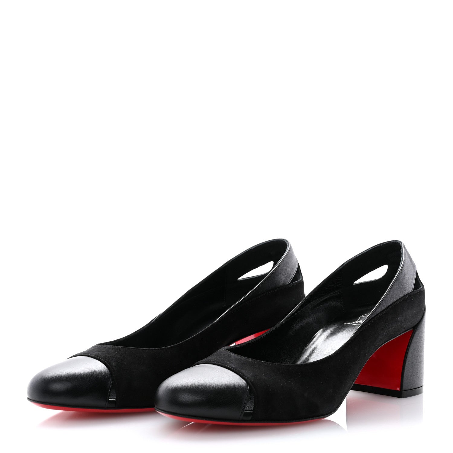 Christian Louboutin Suede Calfskin Miss Duvette 55mm Cap Toe Pumps 39 Black 3 of 8