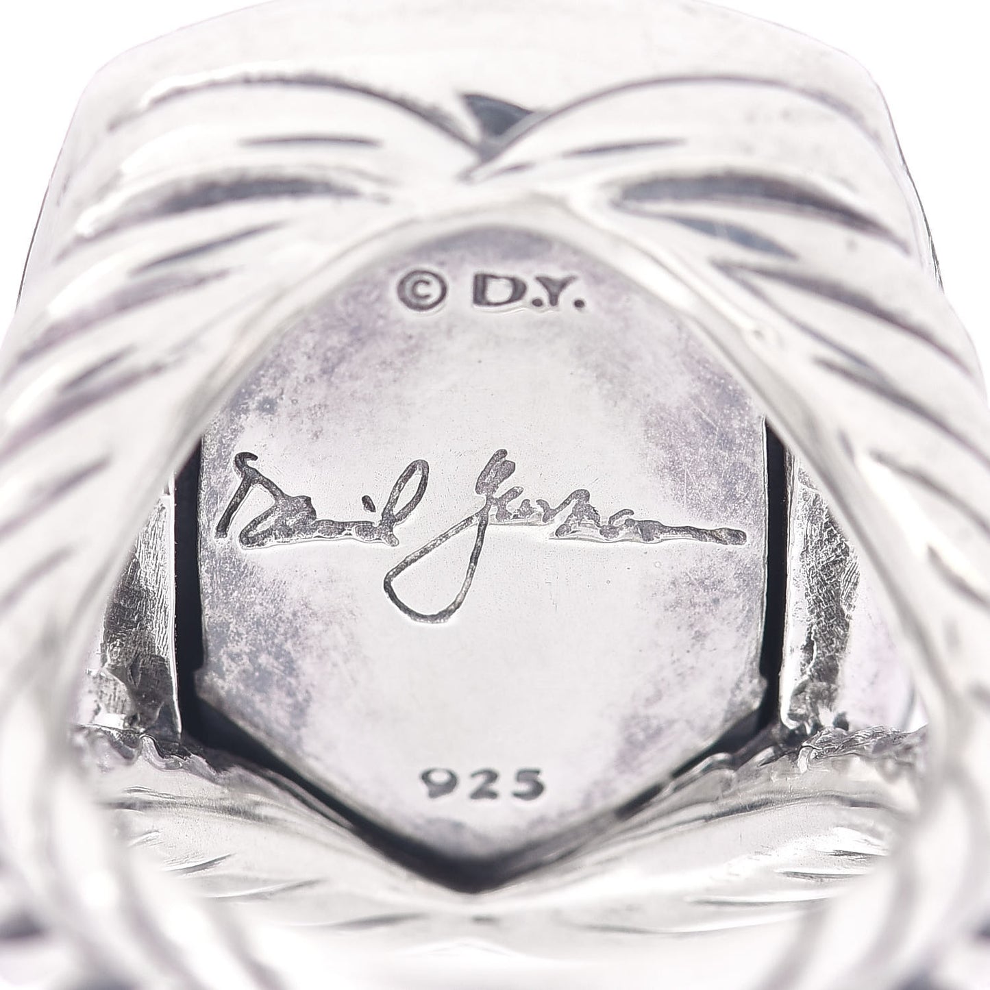 Sterling Silver Diamond Black Orchid 20mm Albion Ring 54 6.75