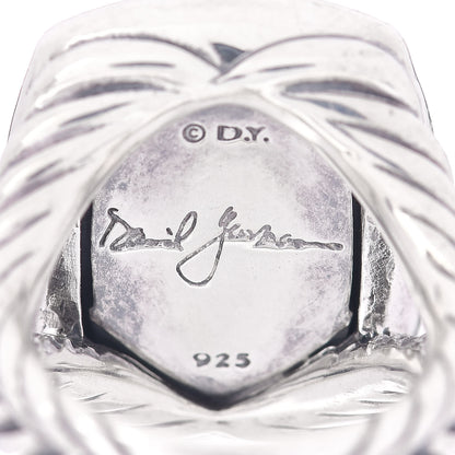 David Yurman Sterling Silver Diamond Black Orchid 20mm Albion Ring 54 6.75 5 of 5