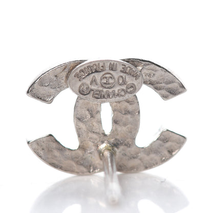 Chanel Crystal Mini Timeless CC Earrings Silver 3 of 4