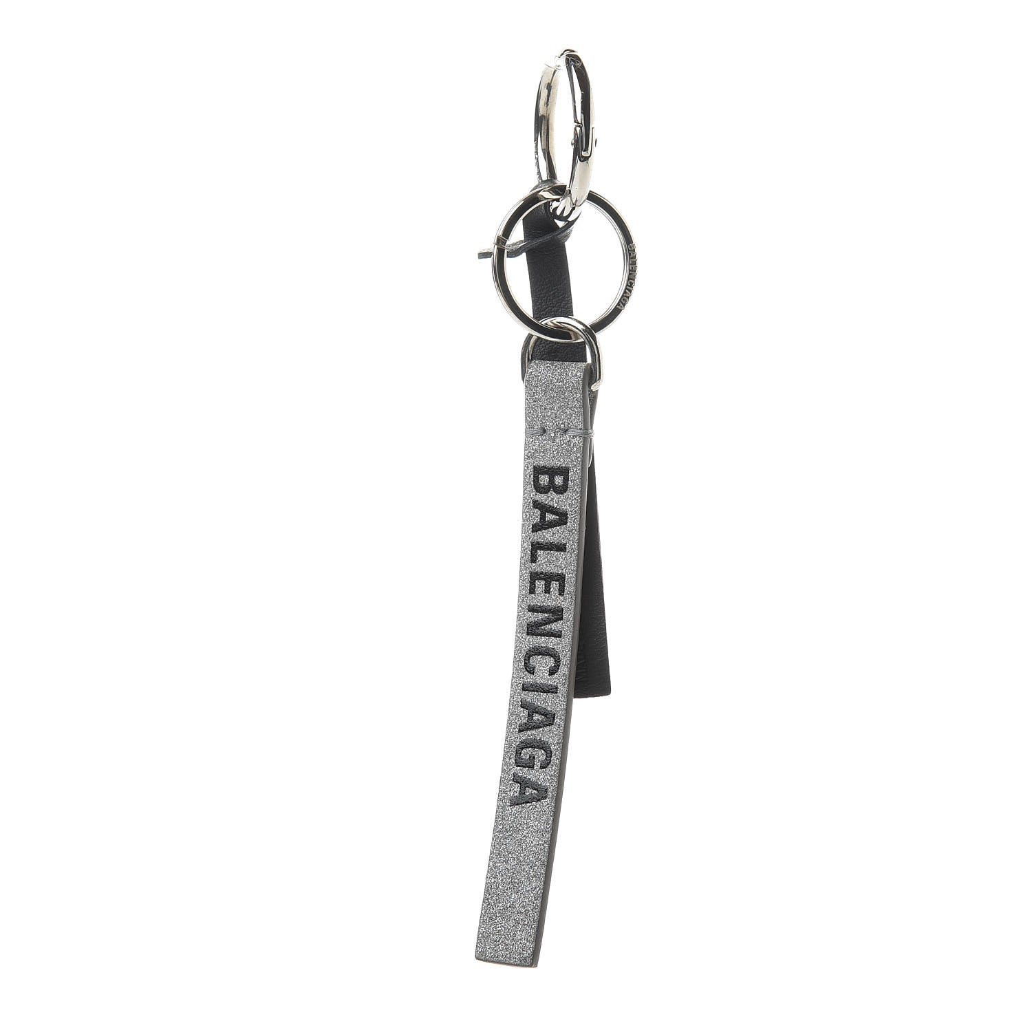 Balenciaga Everyday Glitter Keyring Charm Silver Hardware 1 of 5