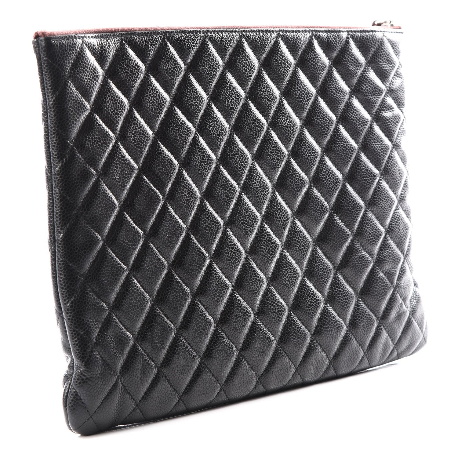 Chanel Caviar Quilted Large Cosmetic Case Black 2 of 10