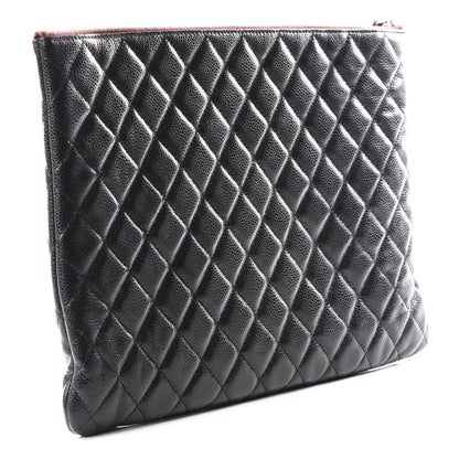 Chanel Caviar Quilted Large Cosmetic Case Black 2 of 10