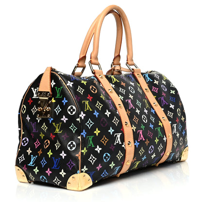 Louis Vuitton Monogram Multicolor Keepall 45 Black 3 of 15