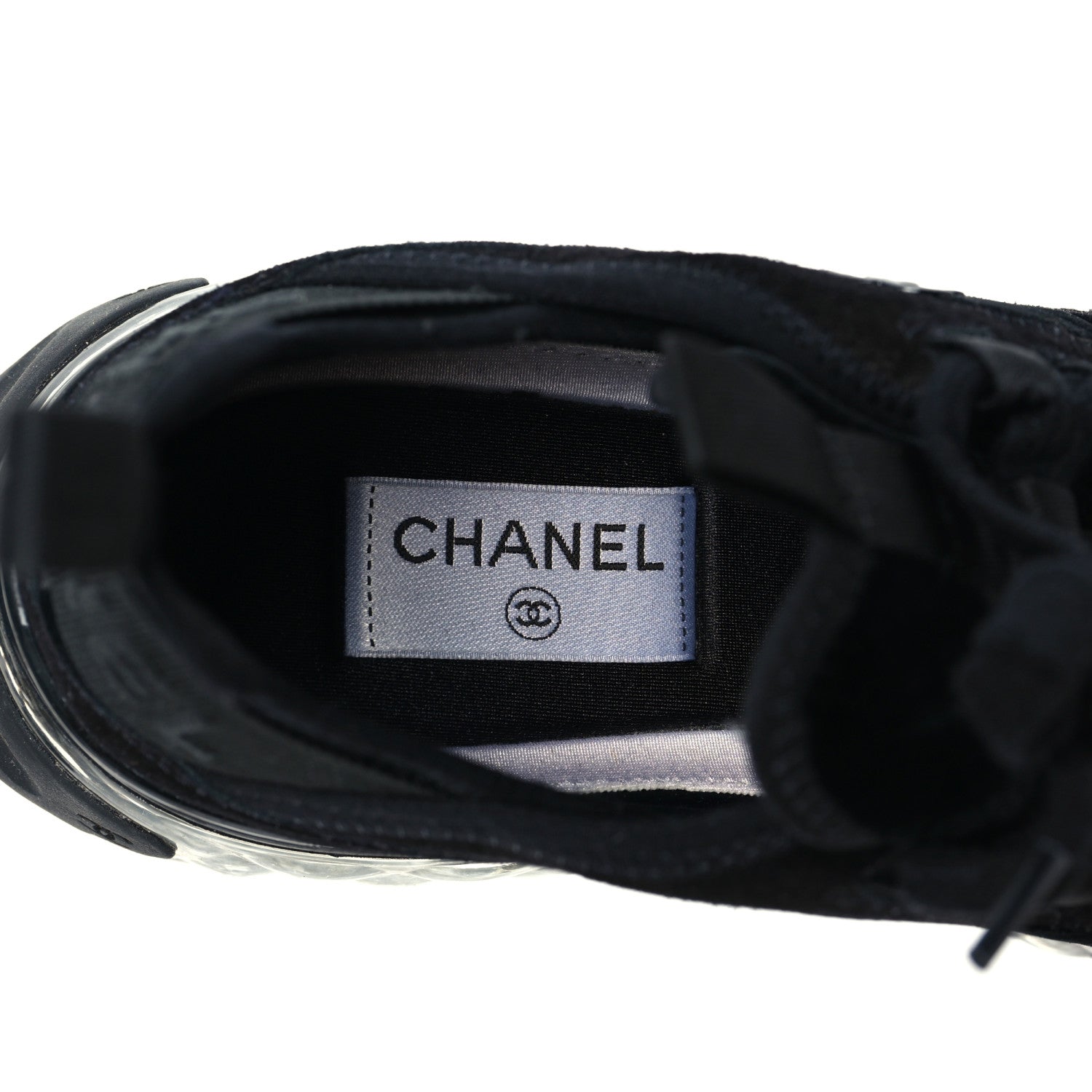 Chanel Velvet Calfskin Mixed Fibers CC Sneakers 39 Black 7 of 9