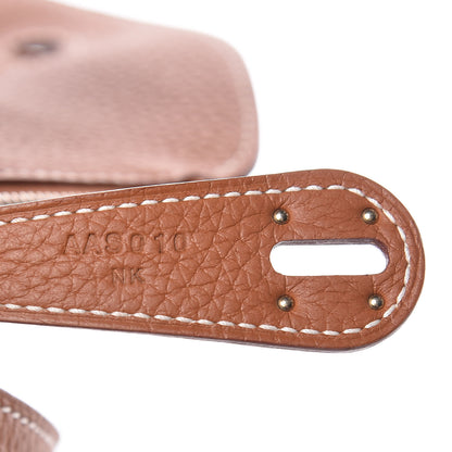 Hermes Taurillon Clemence Lindy 26 Gold 7 of 9