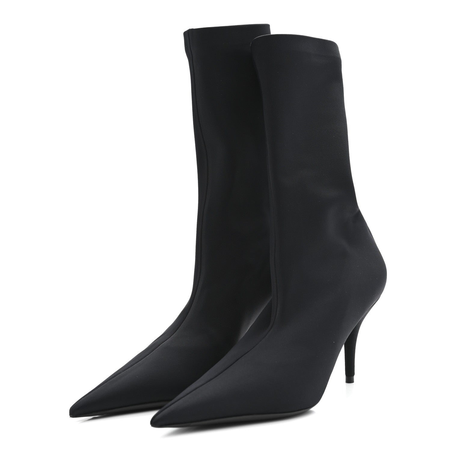 Balenciaga Matte Spandex Extreme Pointed Toe Knife 80mm Ankle Boots 36 Black 3 of 6