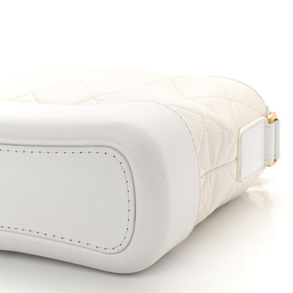 Chanel Aged Calfskin Quilted Small Gabrielle Hobo White 9 of 9
