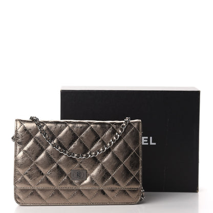 Chanel Metallic Aged Calfskin Quilted Reissue Wallet On Chain WOC Bronze 12 of 12