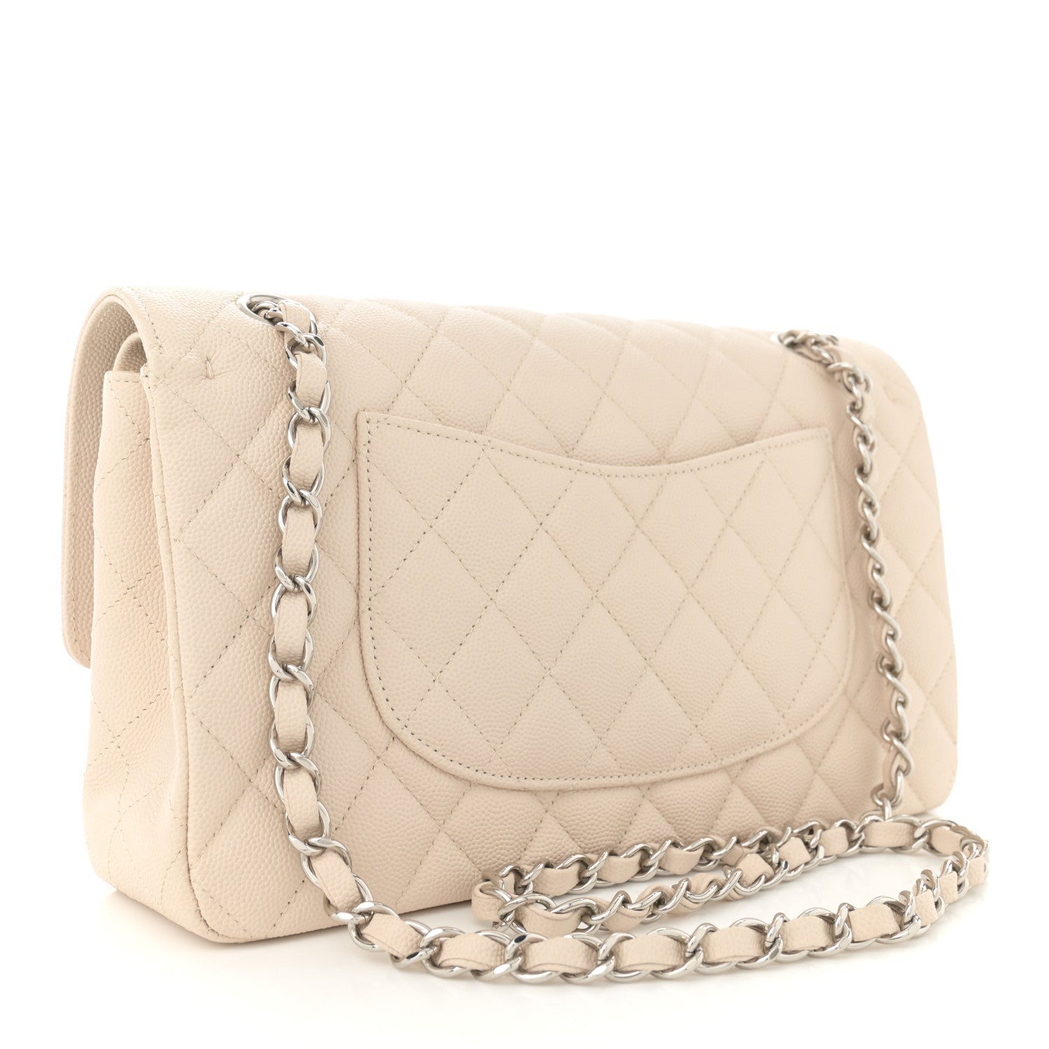 Chanel Caviar Quilted Medium Double Flap Ivory 3 of 11