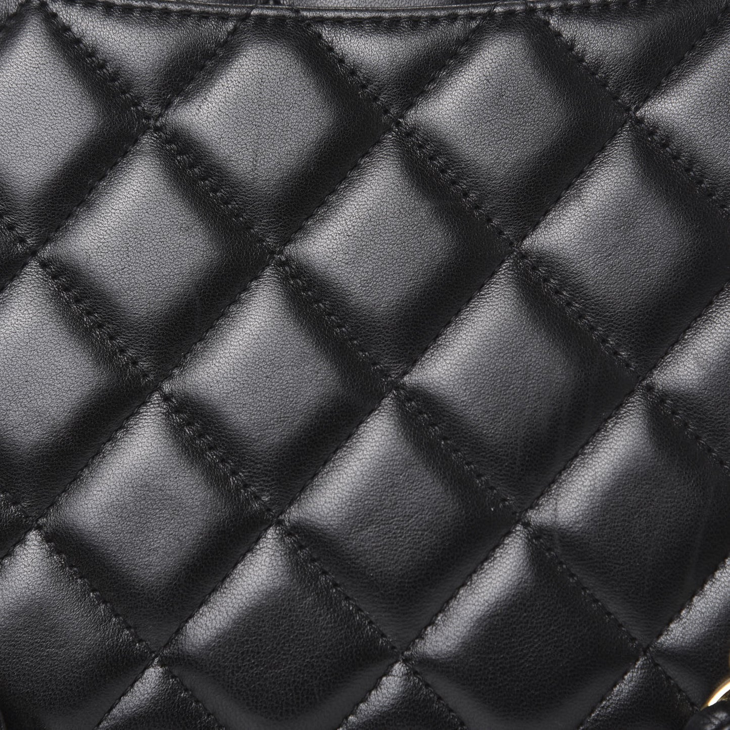 Lambskin Quilted Jumbo Single Flap Black