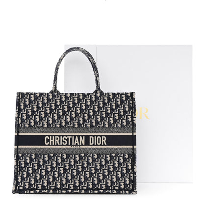 Christian Dior Oblique Large Book Tote Blue Multicolor 12 of 12
