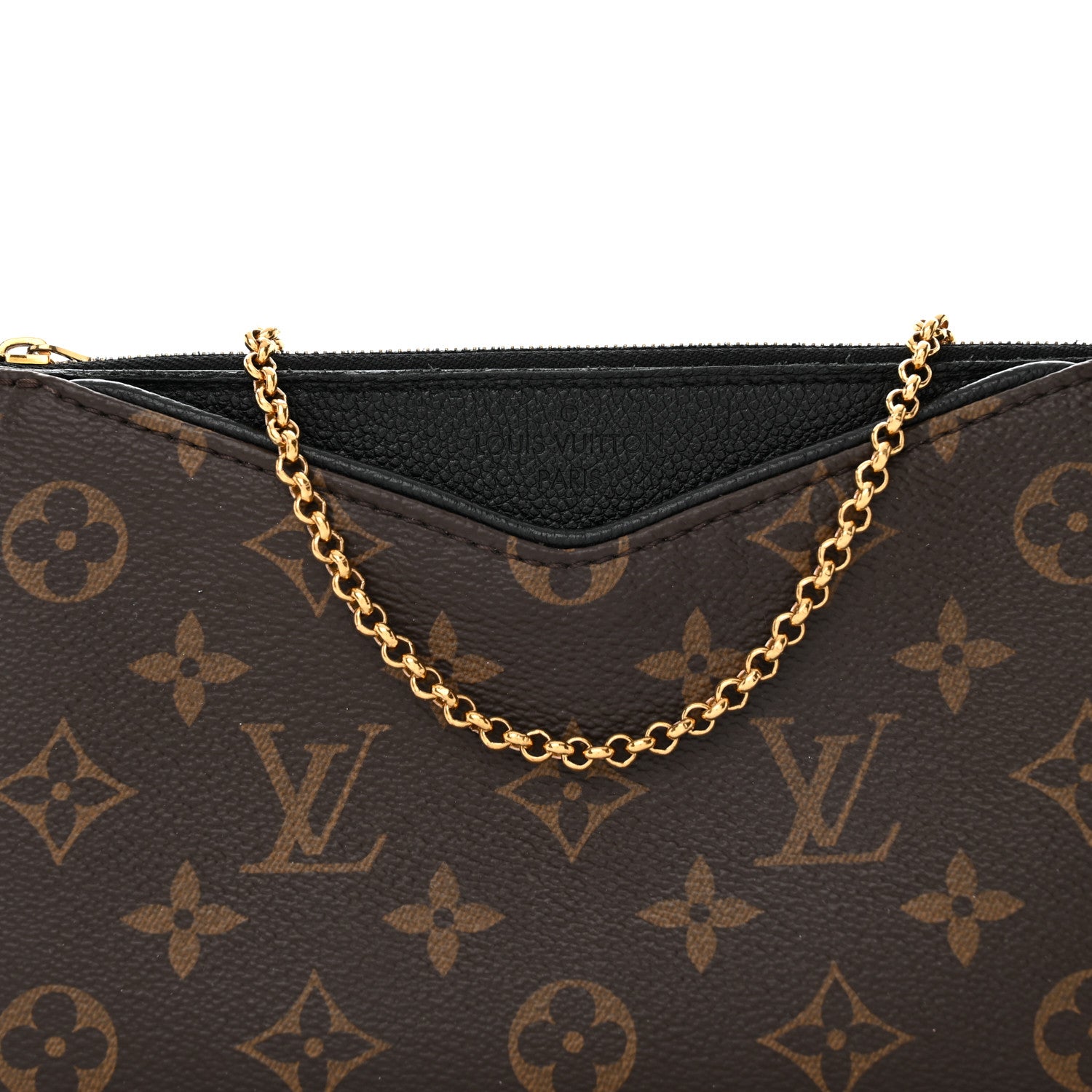 Louis Vuitton Monogram Pallas Clutch Black 9 of 11