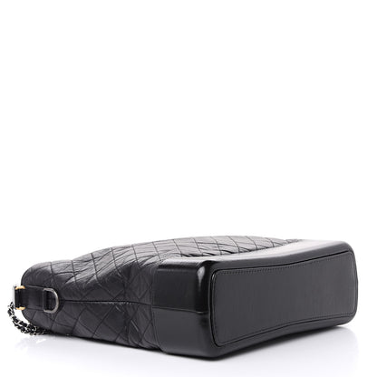 Chanel Aged Calfskin Quilted Maxi Gabrielle Hobo Black 4 of 11