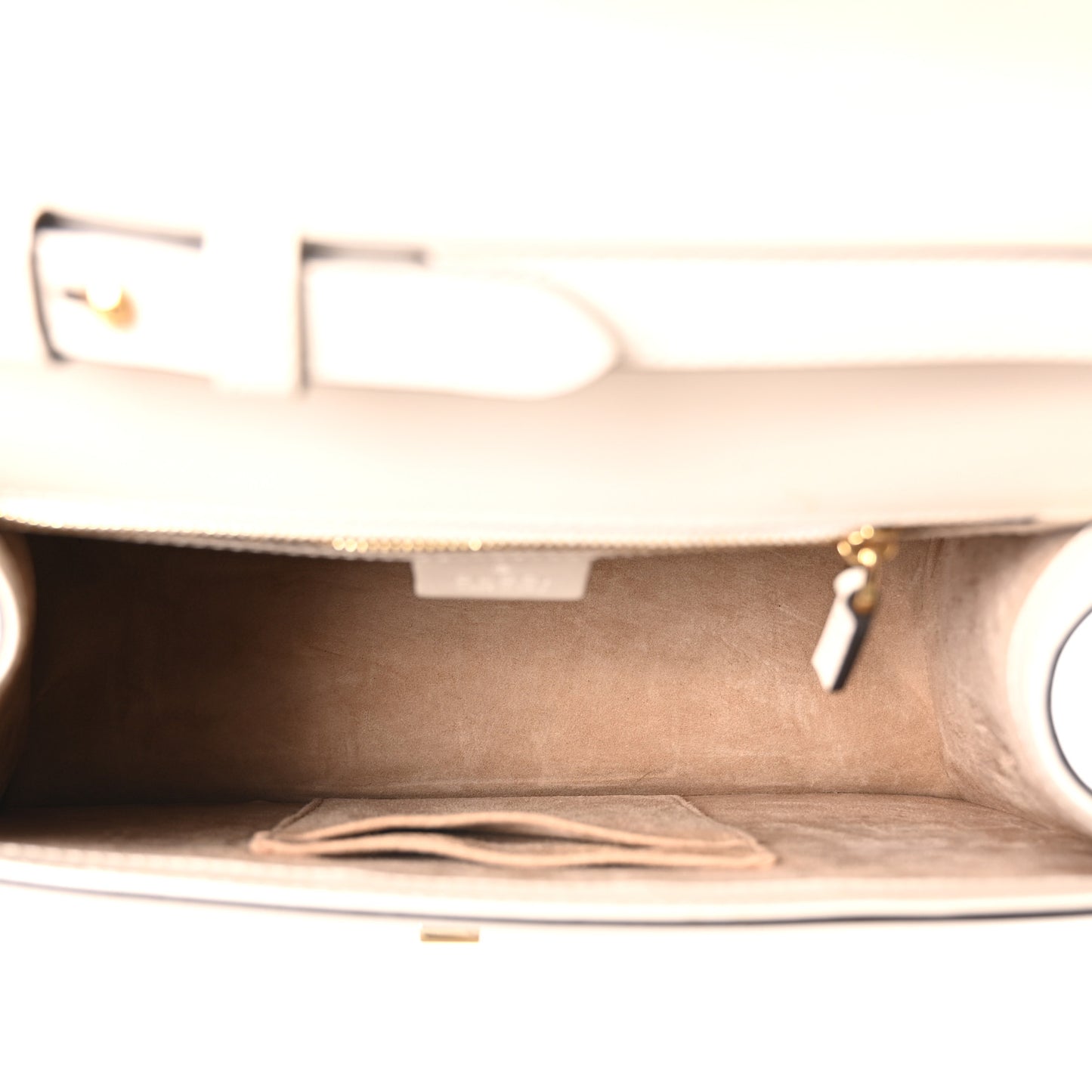 Calfskin Web Medium Sylvie Top Handle Bag White
