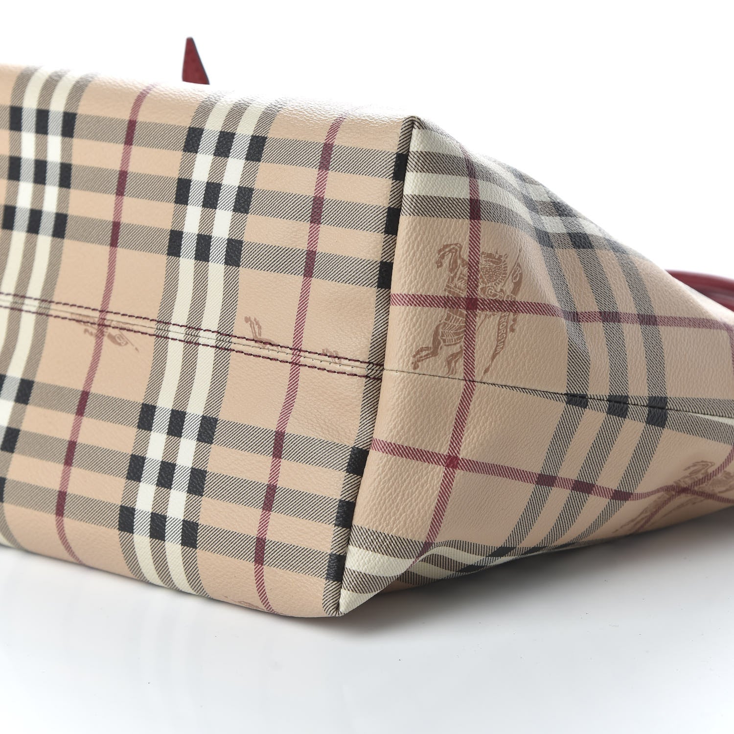 Burberry Haymarket Check Small Salisbury Tote Military Red 7 of 10